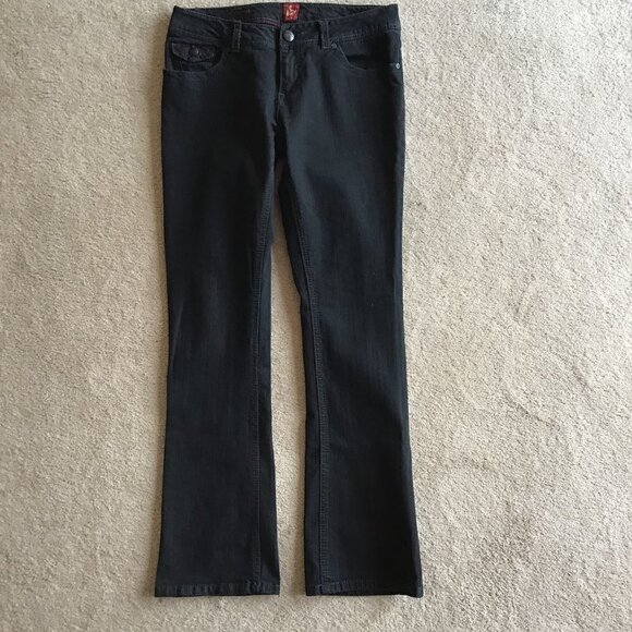 SASSON BLACK DENIM JEANS SIZE 6 OOH LA LA - Picture 3 of 8